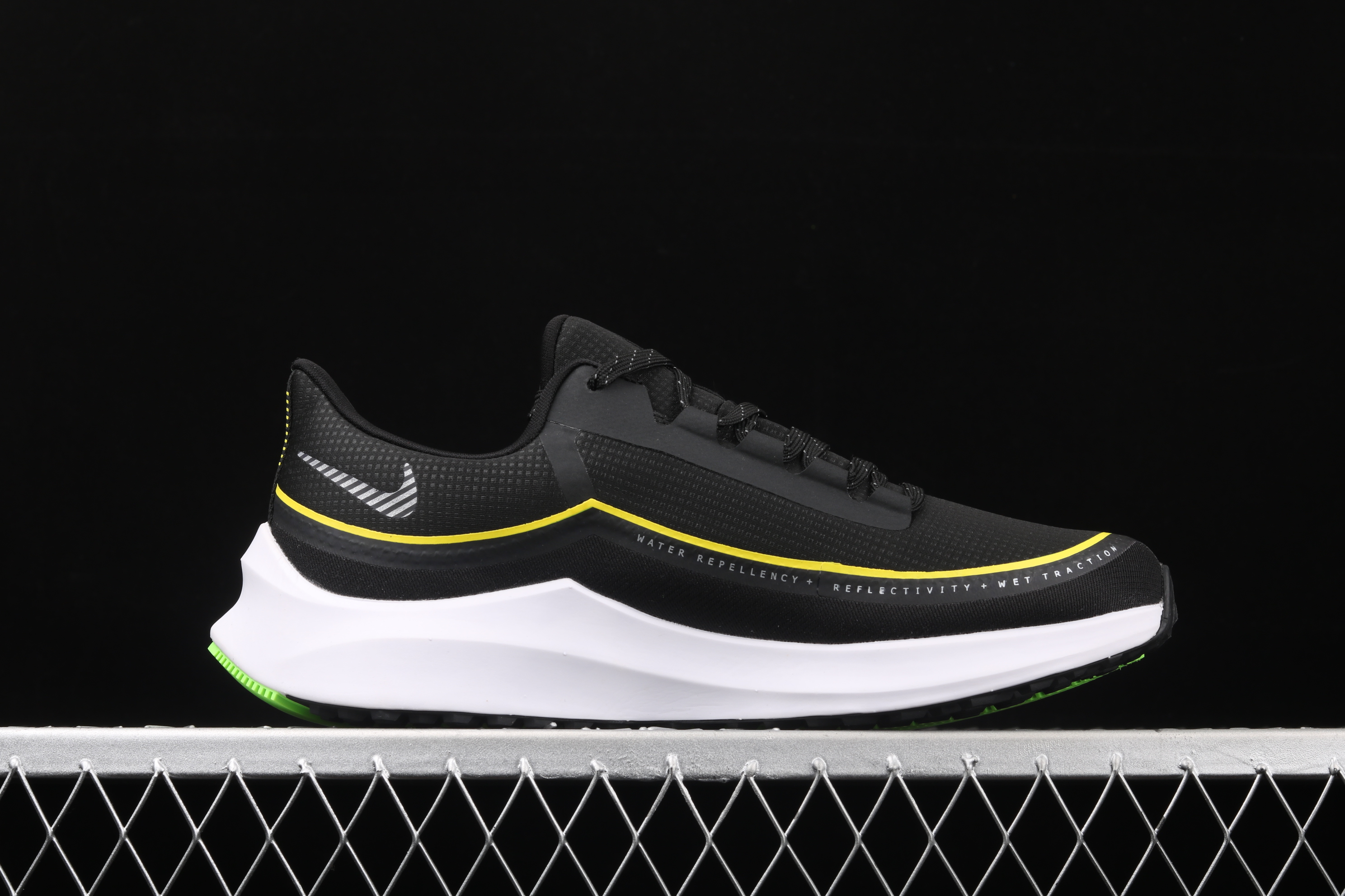2020 Men Nike Air Zoom Winflo 6 Shield Black Green White Shoes